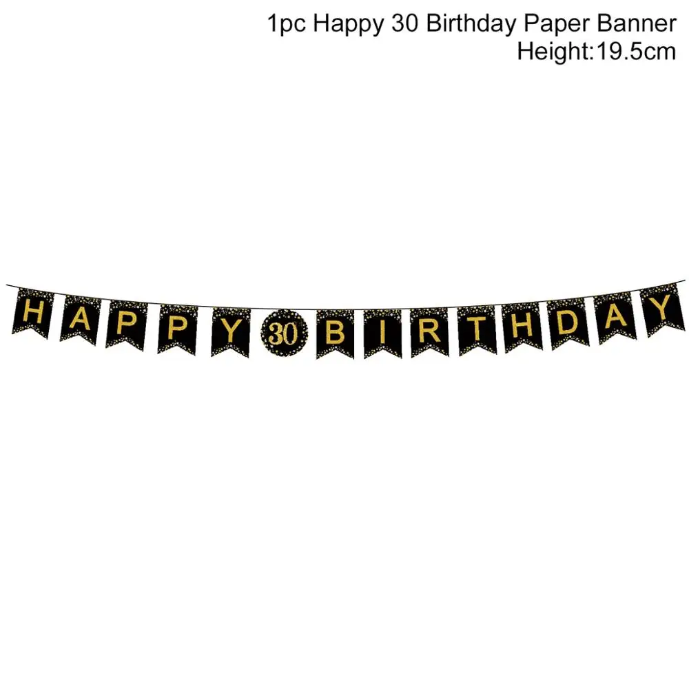 Paper Banner 30 30 40 50 день рождения украшения для взрослых с днем рождения шары 30 лет Свадьба юбилей день рождения Декор вечерние принадлежности - Цвет: Paper Banner 30
