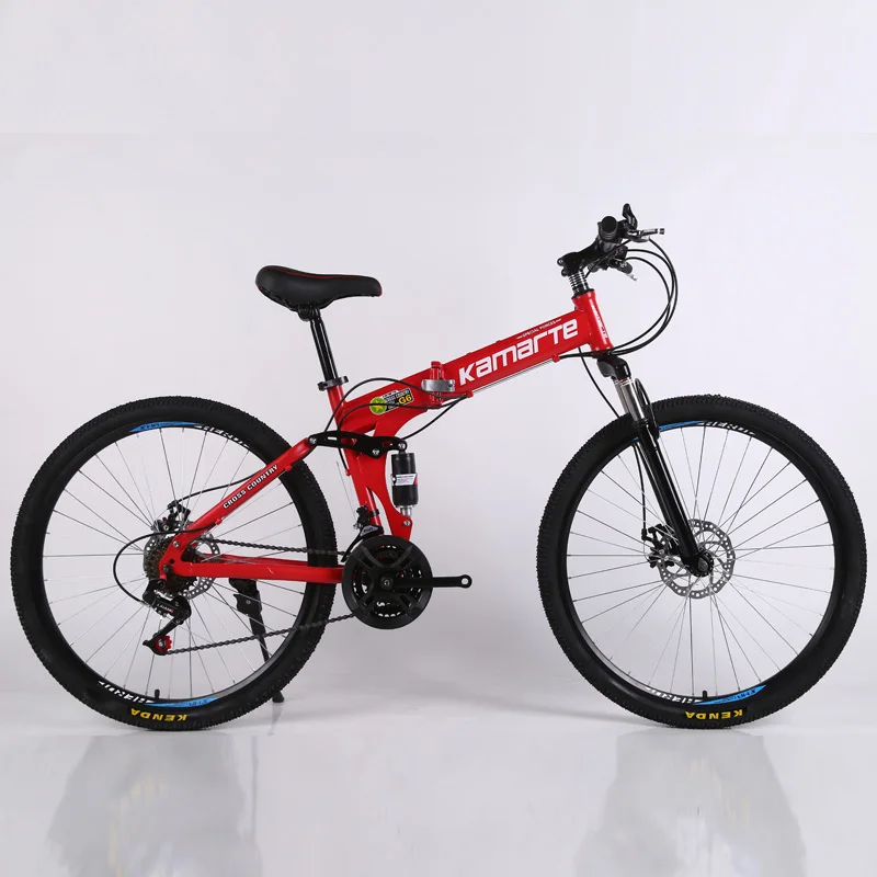 24 inch red 27 скоростей горный велосипед дешевый взрослый спиц колеса Горный велосипед складной горный велосипед 24/26 дюймов велосипед - Цвет: 24 inch red