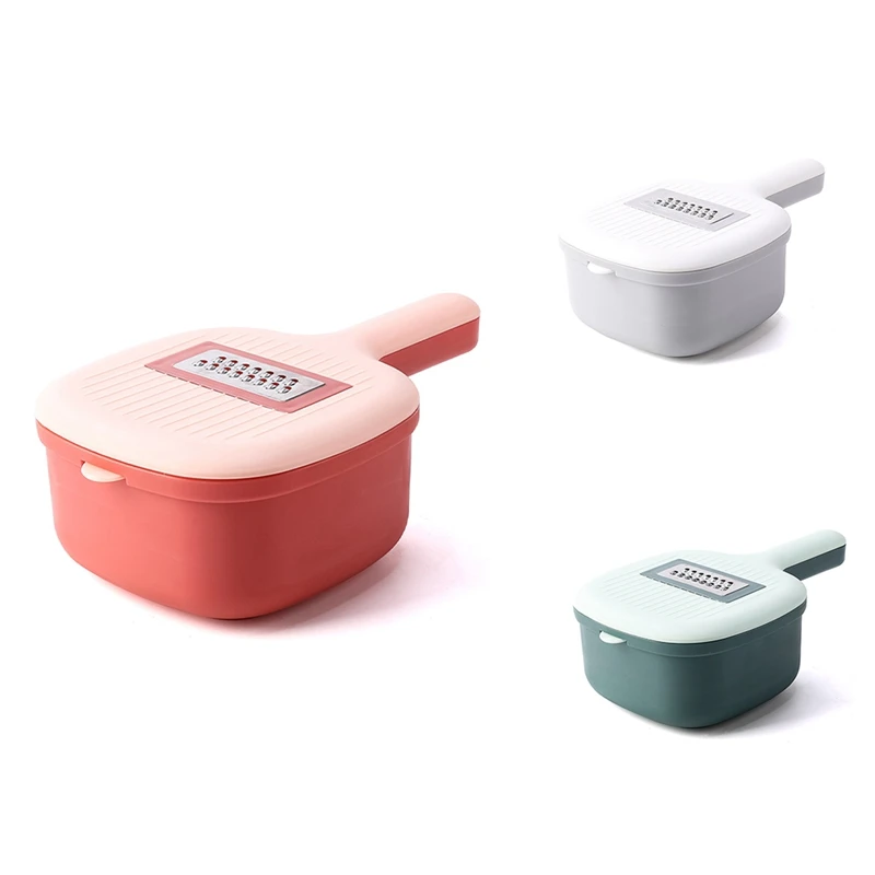 

Многофункциональная овощерезка в форме ложки, двухслойная сливная терка для фруктов и овощей с 2 лезвиями