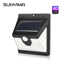 40LED Solar Light Outdoor Motion Senser  Sunlight Powered Waterproof for Garden Wall Street Lamp Automatic Brightness