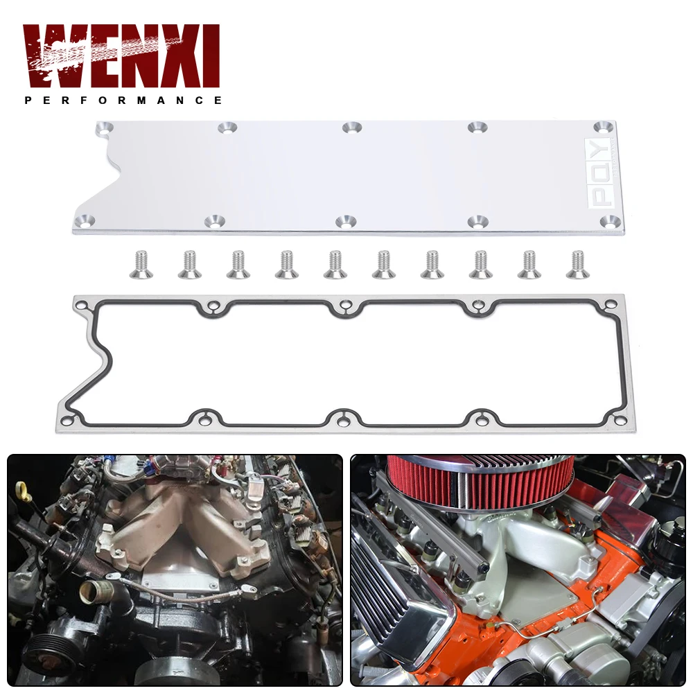 

WENXI - LS Gen 3 VALLEY PAN Cover with GASKET Plate Billet Low Profile Knock Sensor Delete LSX LS1 WX-VCC04S