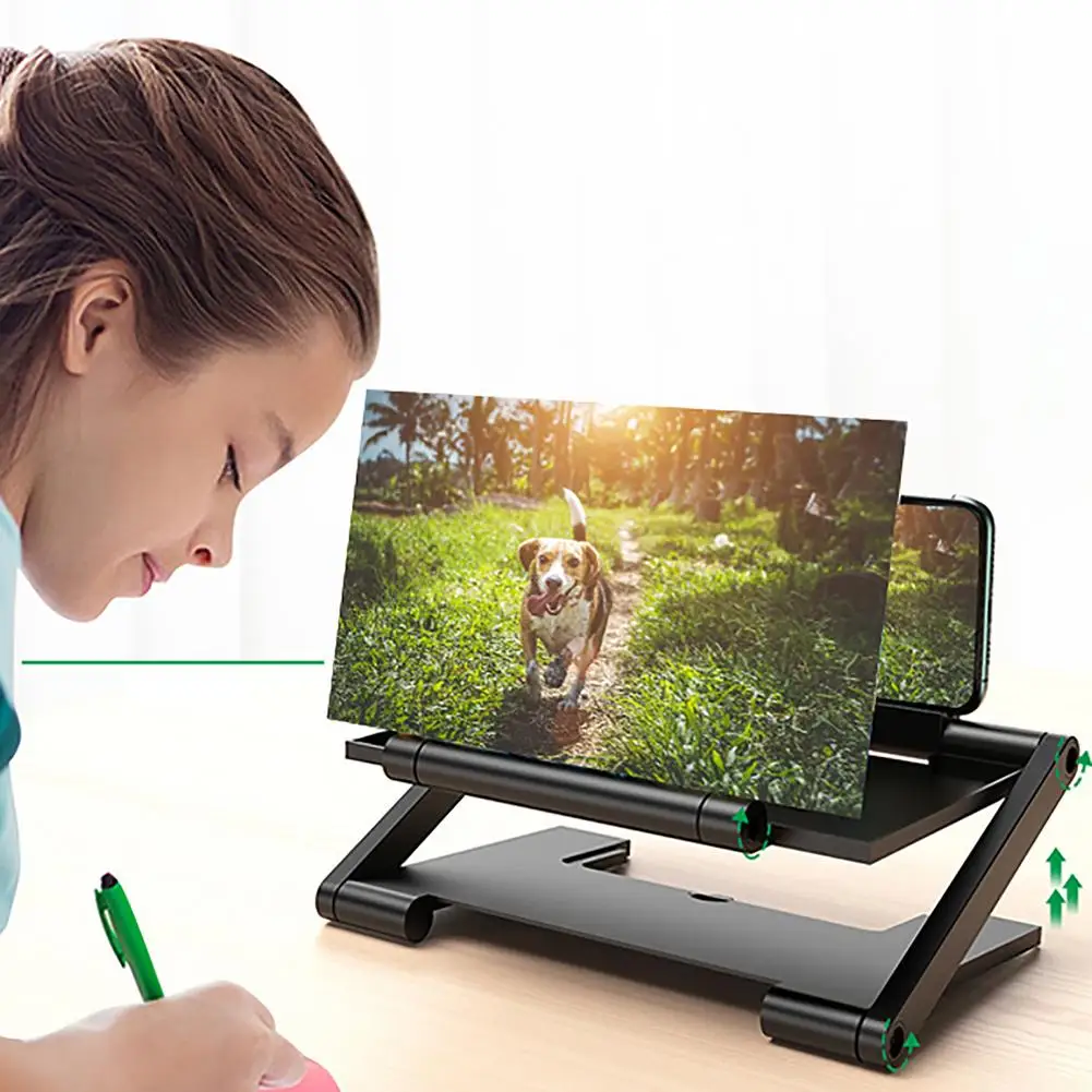 

3D HD Mobile Phone Screen Amplifier With Magnifying Folding Phone Desk Holder For 4.0-6.0 Inch Movie Game Mobile Phone Amplifier