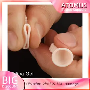 Силиконовое кольцо для перманентного макияжа, пигментное кольцо, тату, чернила для бровей, губ, татуировка, кольца, контейнер, чашка, наращивание ресниц