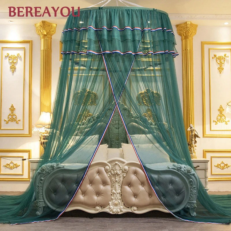 Европейская кровать с москитной сеткой балдахин для девочек декор комнаты