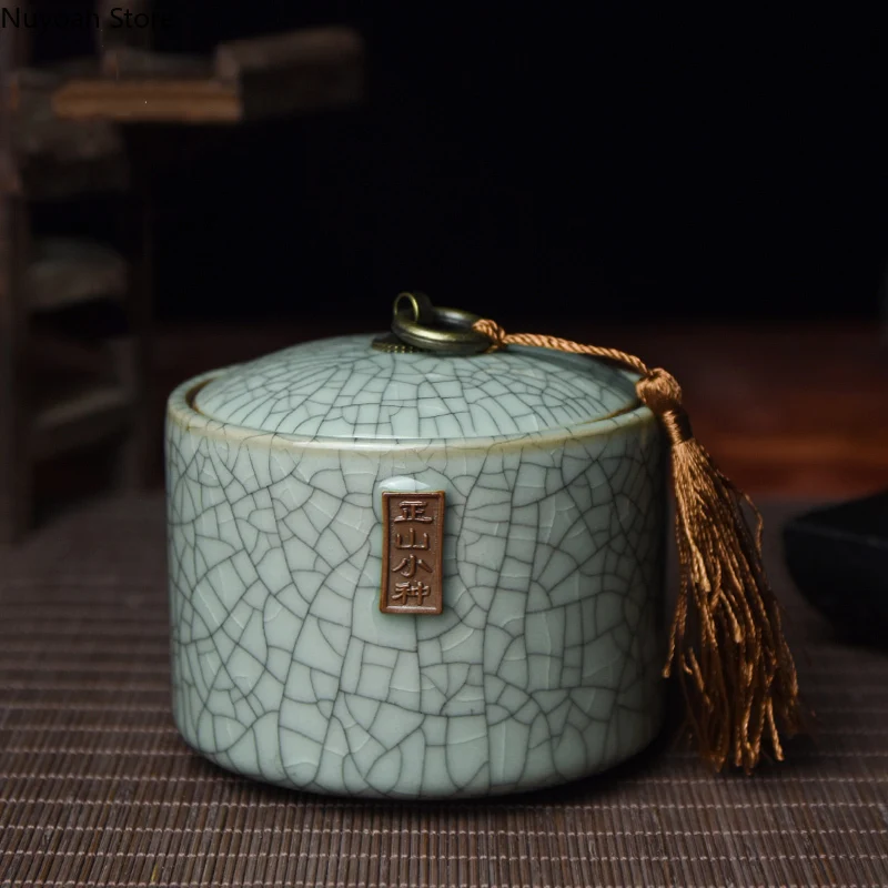 

Керамическая упаковочная банка Celadon, дорожная портативная чайная банка 340 мл, чайный набор для гостиной, украшение чайного стола