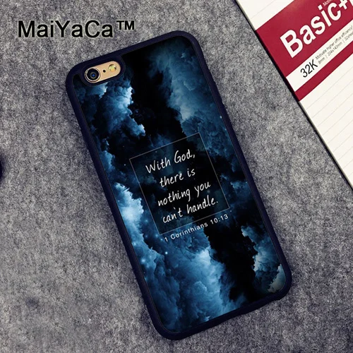 MaiYaCa Библейский Иисус христианские цитаты ТПУ Coque кожаный чехол для телефона для iPhone XR XS Max X 11 Pro MAX 6 6S 7 8 Plus 5S чехол - Цвет: 1138