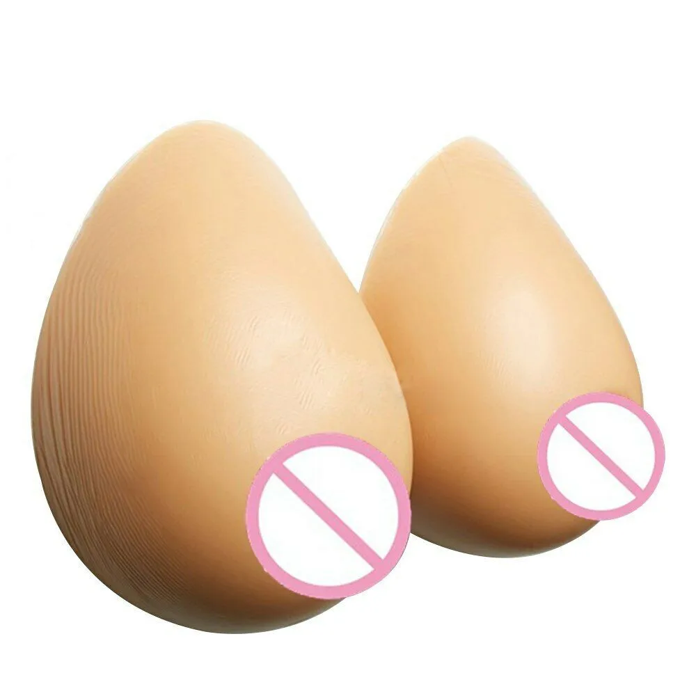 

hot sale Newly Fake Breast 1600g/Pair Fake Boobs Silicone Breast Forms Artificial For Transsexual Bra Pads Cosplay Gift