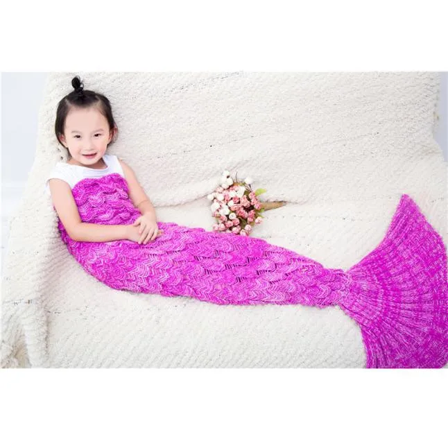 

Одеяло Русалочка CAMMITEVER, одеяло Спящей красавицы, рыбий хвост, Кашемировое вязаное покрывало для ног и тела с рыбьей чешуей