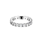 Модные женские Кольца Сверкающее кольцо Вечность кольцо из чистого стерлингового серебра ювелирные изделия кольца для женщин предложение Вечерние