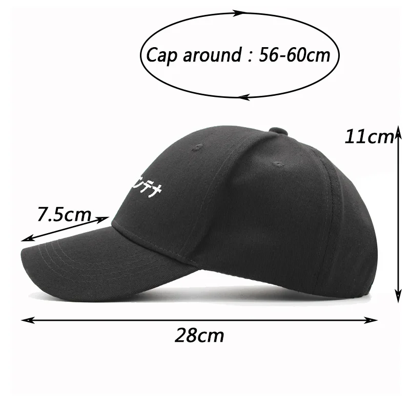 Fashion Japanese Baseball Cap Men Women Harajuku Hip Hop Hat Pink White Black Caps | Аксессуары для одежды