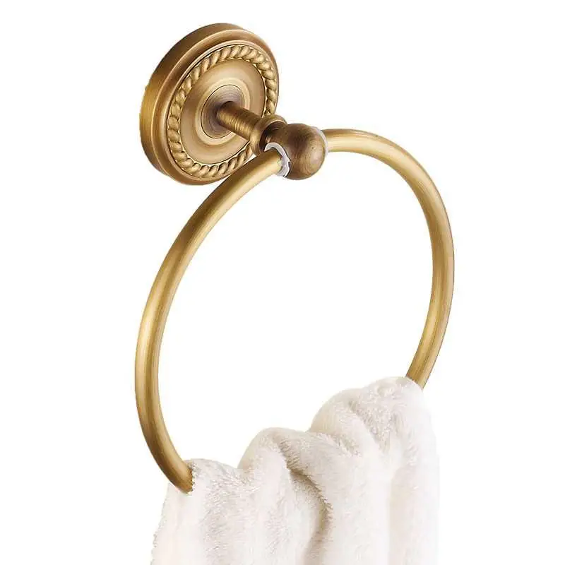 

Antique Brass Towel Ring Northern European-Style round Towel Rack Towel Ring Rack Towel Hook Towel Rack
