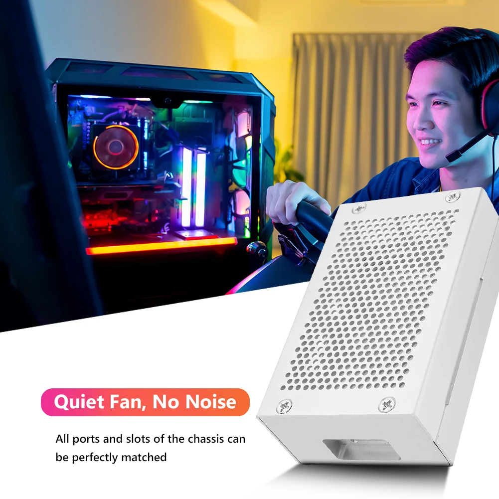 

2021 Metal Shell Met Accessoires Aluminum Case Enclosure Compatible with Raspberry Pi 4 Model B Desktop Computer