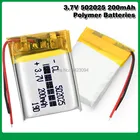 Аккумулятор 200 мА  ч, 3,7 в, 502025, литий-полимерный, литий-ионный, для тахографа динамик для игрушек, MP3, MP4, GPS, Bluetooth, Lipo cell