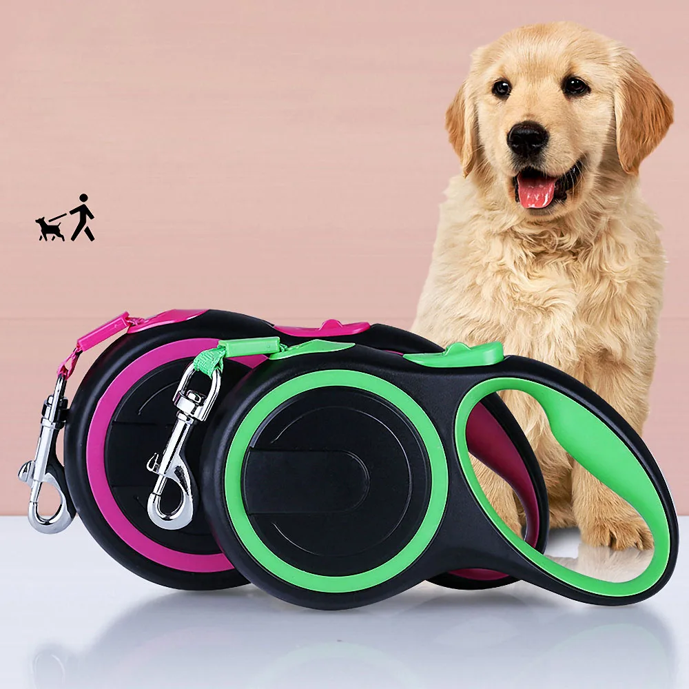 

3M Long Pet Leash Puppy Automatic Nylon Retractable Traction Extending Rope Dog Chain Small Dog Walking Running Lead Harnesses