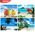 HUACAN 5d алмазная живопись попугай мозаика птица подарок ручной работы DIY Алмазная вышивка побережье с рисунком животных; Домашняя Арт Декор