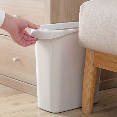 

Coverless Narrow Bathroom Trash Can Waste Bin Kitchen Trash Bin Plastic Storage Box Dustbin Garbage Organizer Container Cans