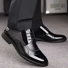 Туфли-оксфорды мужские деловые, дышащие, резина, классические, для офиса, свадьбы, без каблука, Роскошные Мокасины