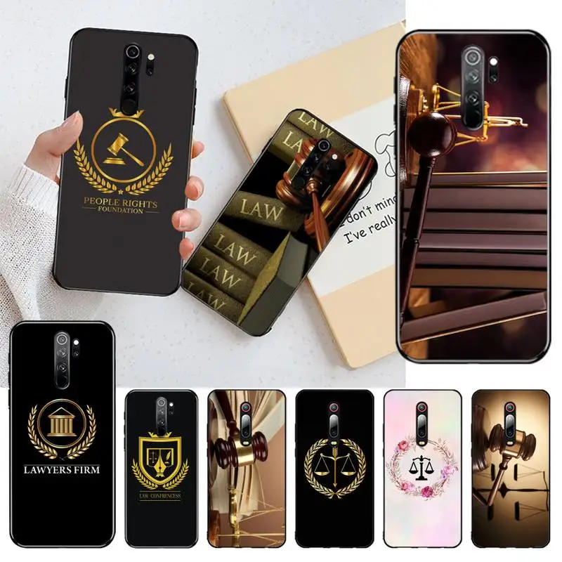 YJZFDYRM Law Student juster черный чехол для телефона Redmi Note 9 8T 8A 7 6 6A Go Pro Max K20|Бамперы| |