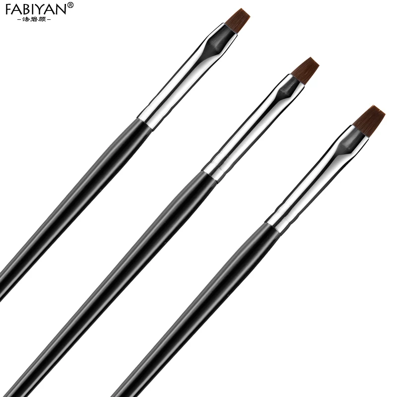 3 шт./компл. кисти для рисования ногтей французский плоский строитель Для