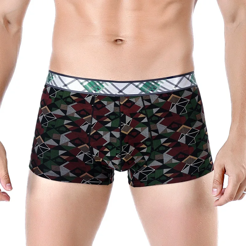 Боксеры мужские с мультяшным принтом пикантное нижнее белье удобные дышащие