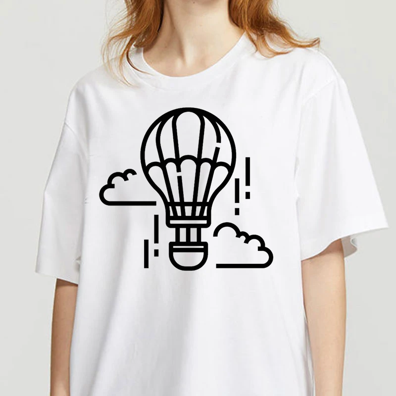 

Harajuku T Shirt Women Ullzang Geometric Colorful Balloons T-shirt Funny Cartoon Graphic Tshirt 90s Fashion Top Tees Female