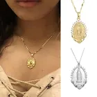 Ожерелье с подвеской Нотр-Дам женское, цепочка в Религиозном стиле стразы, универсальное однотонное ожерелье, ювелирные изделия высокого качества