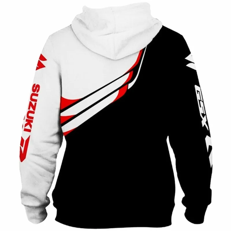

2020 spring and autumn new Suzuki hoodie 3D printing sports pullover men and women motorcycle jacket hip-hop street trend top