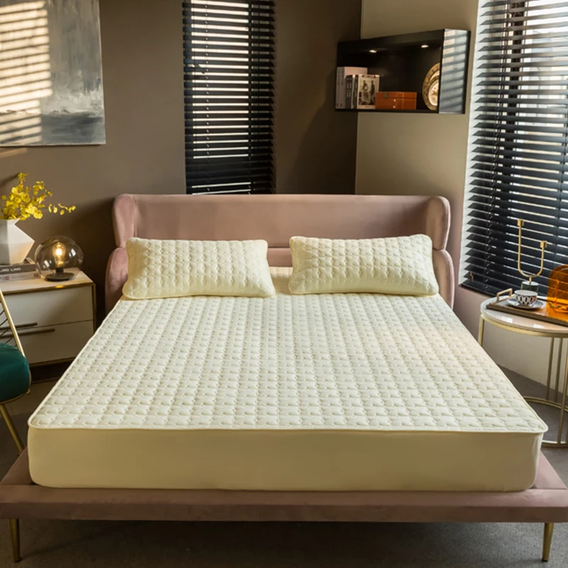 Чехол для матраса Pure Cotton Thicken Quilted King Queen 160*200 с антибактериальным верхом и воздухопроницаемым материалом.