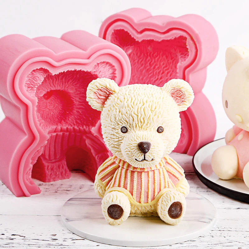 Большие силиконовые формы для плюшевого мишки 2 шт. рождественские подарки