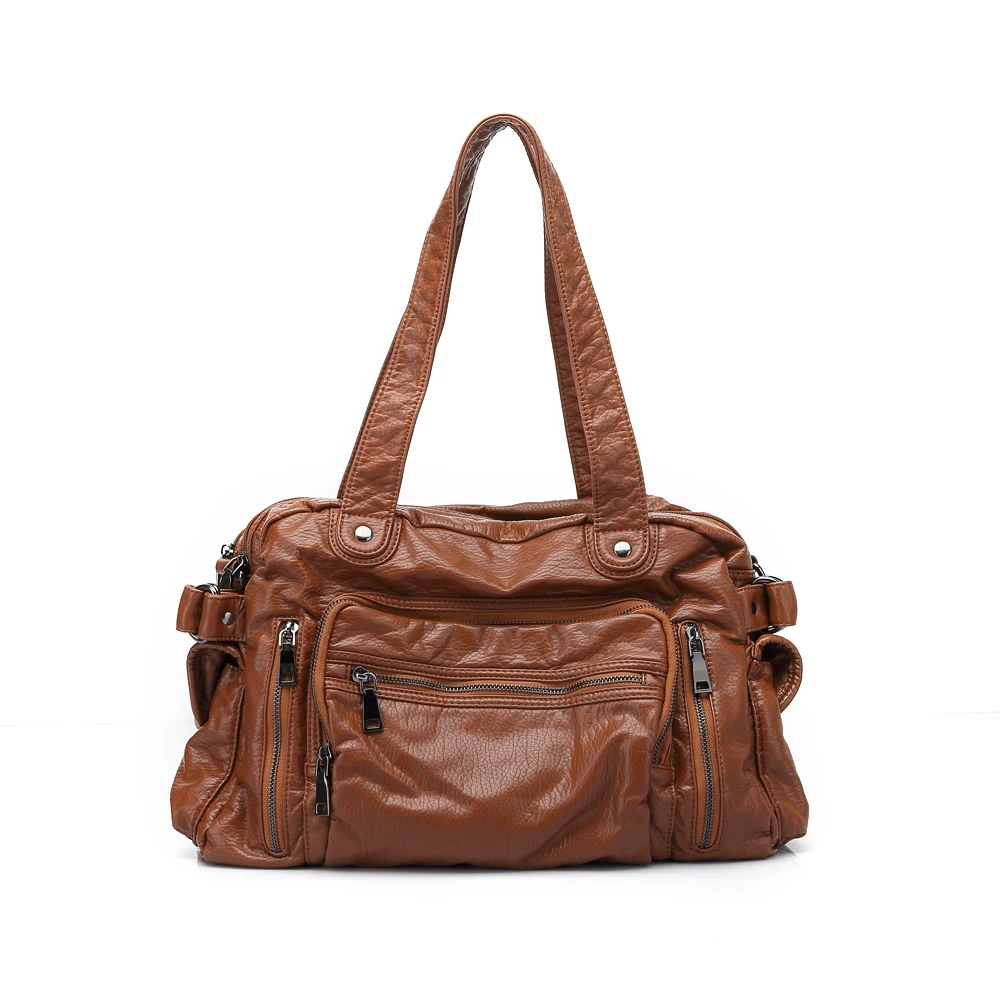 Женские сумки на плечо дорожная сумка из промытой кожи кошелек с несколькими