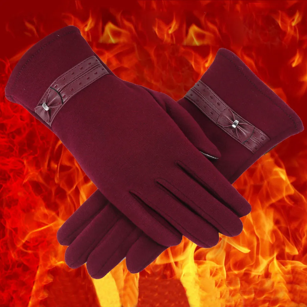 SAGACE Модные женские зимние спортивные теплые перчатки с сенсорным экраном для