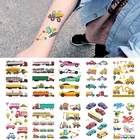 Поддельные татуировки, наклейки, Мультяшные, для автомобиля, временные татуировки для детей, рук, боди-арта, Временные татуировки, наклейки, 1 шт.