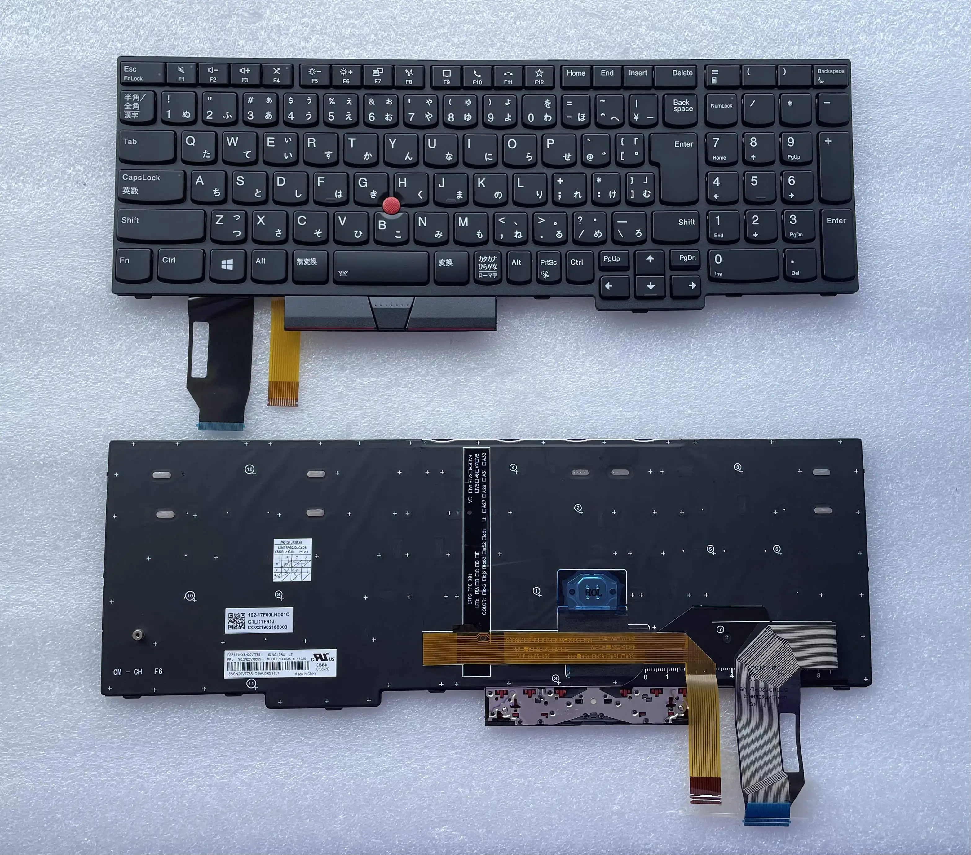 Клавиатура для ноутбука Lenovo ThinkPad E580 E585 E590 E595 T590 P53S L580 L590 P52 P72 P53 P73 SN20V77 с подсветкой