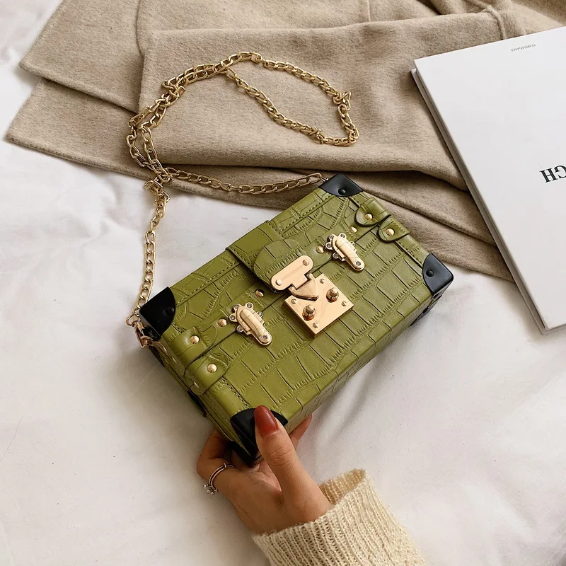Bolsos Mujer, модные сумки в форме коробки для женщин,, роскошные сумки, женские сумки, дизайнерские, с металлическими заклепками, с клапаном, вечерняя сумочка