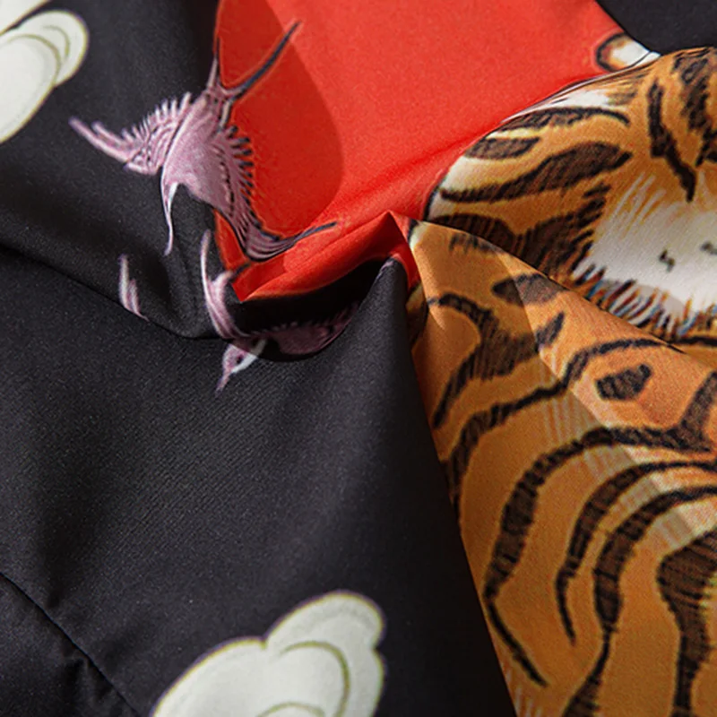 Японское кимоно куртка с принтом тигра Харадзюку 2021 мужская уличная в стиле