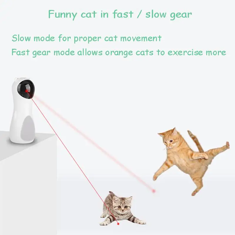 

Cat Laser Toys USB Charge Pet Cat Smart Automatic LED Red Light Funny Cat Toy Cat Exercise Training Entertaining Toy Cat Suplies