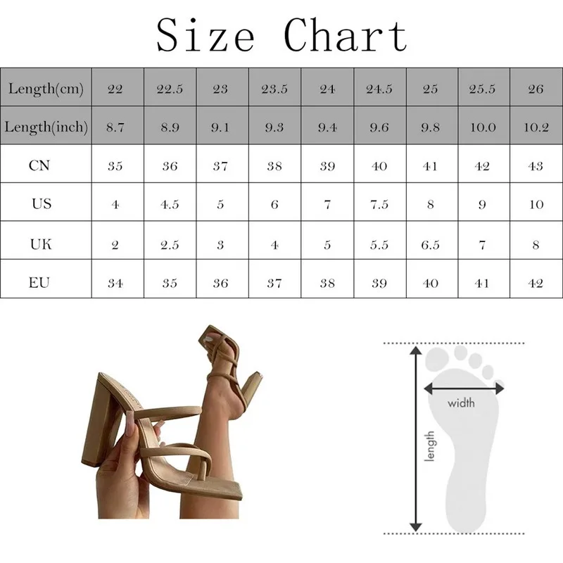 

Women Sandal Sprint Strappy Heels Sandals Slippers Women High Heels Flip Flops Square Toe Slides Party Shoes Lady Brown
