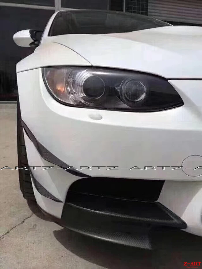 2009-2012 Z-ART углеродное волокно передние щитки для M3 переднего бампера разветвитель