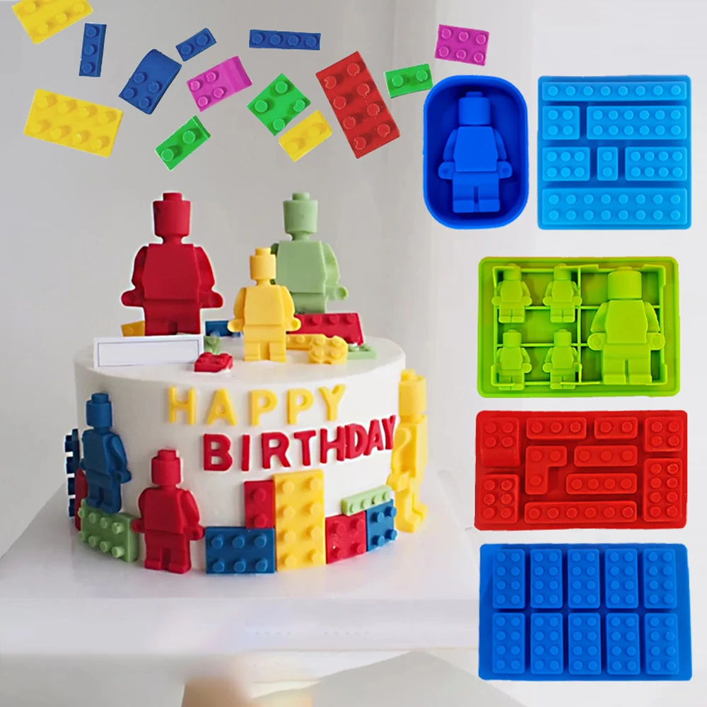 

Форма для торта «сделай сам», робот, строительный блок, поднос для кубиков льда, форма для конфет, формы для шоколада, детская игрушка для веч...