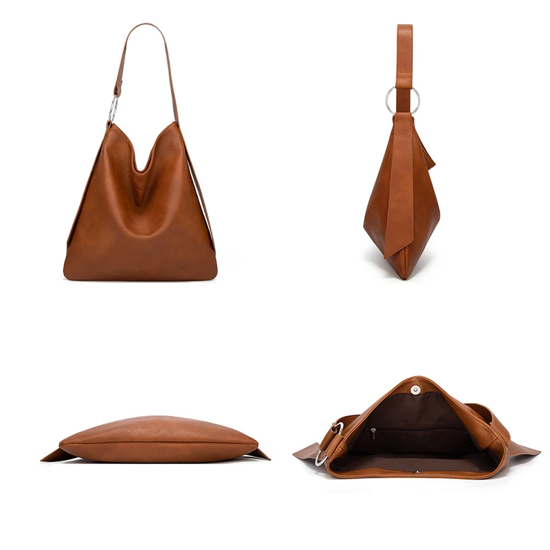 Повседневная вместительная сумка тоут Funmardi из мягкой искусственной кожи сумки