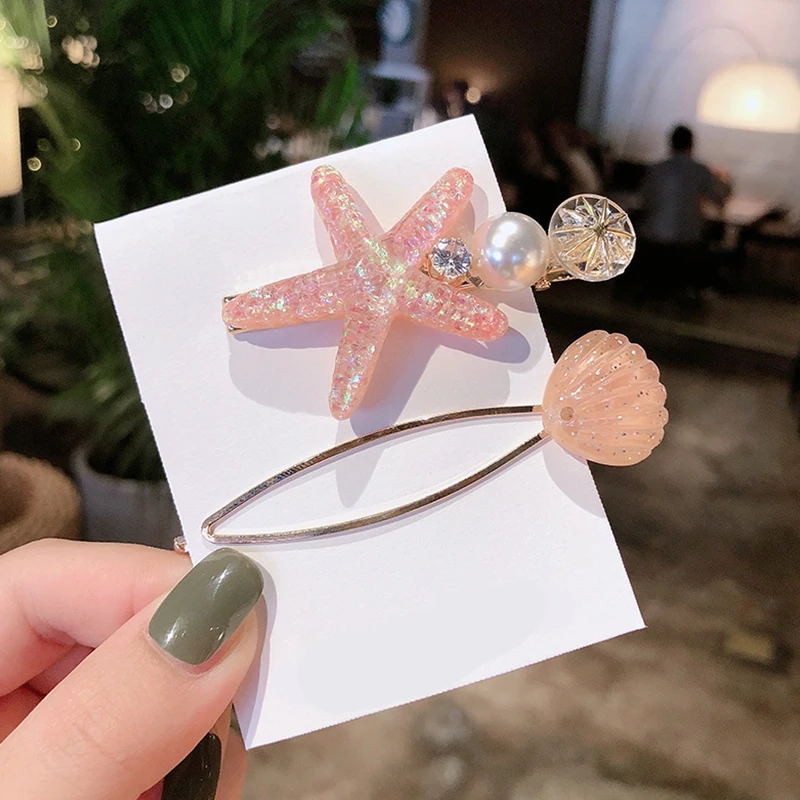 2 шт./компл. для девушек элегантное оболочка жемчуга с вышивкой в виде звездочек