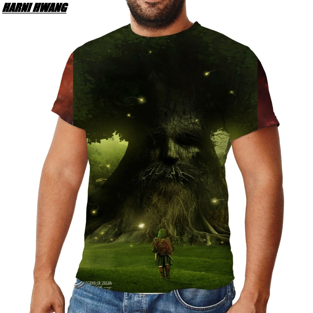 

Summer New Men'S Streetwear O-Neck Short-Sleeved Shirt Punk Style 3D Printing Anime Pattern Oversized T-Shirt 110-6xl