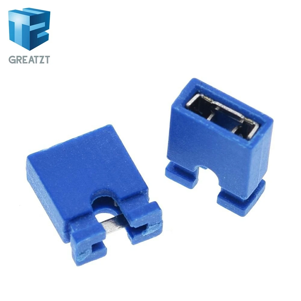 GREATZT, 100 шт., перемычки, Короткие колпачки, коннекторы и провода, 2,54 мм, шунт, черный, желтый, белый, зеленый, красный, синий