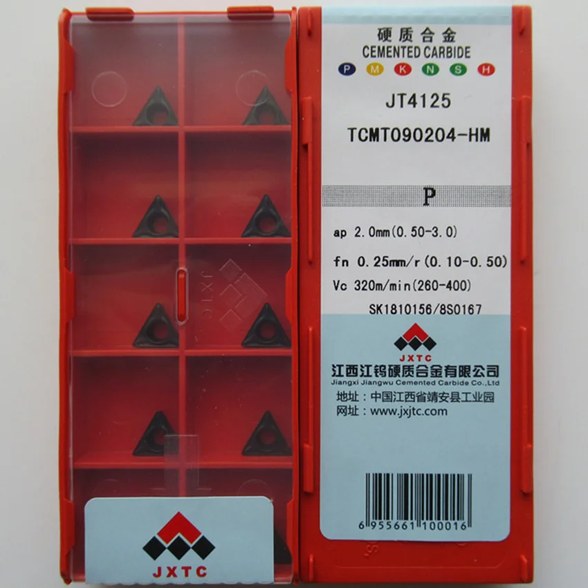 Карбидные вставки с ЧПУ JXTC TCMT090204-HF JT4025/TCMT090204-HF JT4125/TCMT090204-HM JT4025/TCMT090204-HM JT4125 10 шт./кор.