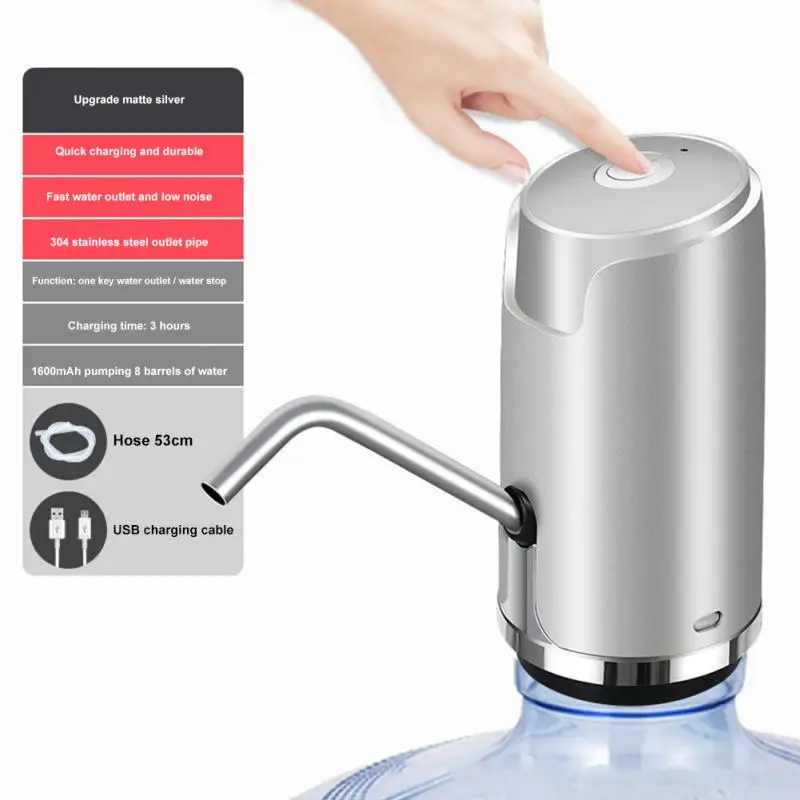 

Home Office Outdoor Water Bottle Pump Electric Water Dispenser Portable Gallon Drinking Bottle Switch Smart Wireless Water Pumps