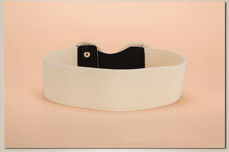 Женский широкий эластичный пояс KASURE роскошный с жемчужинами бусинами бабочками