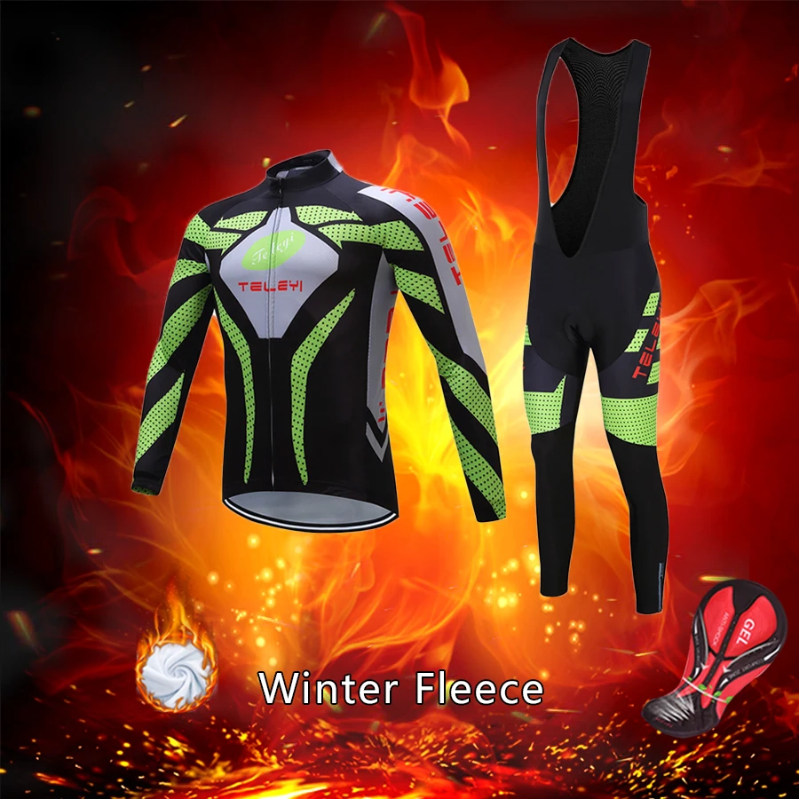 

Warm Thermal Fleece Road Bike Clothing Men's Winter Cycling Jersey Set 2022 Bicycle Clothes BIB Kit Male Suit MTB Uniform Dress