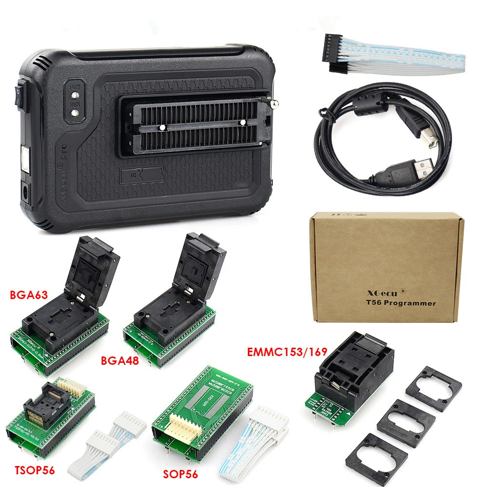 UPMELY XGecu T56 Universal Programmer with 5 Adapters Powerful Support Nor Flash / NAND EMMC Programming Calculator | Компьютеры и