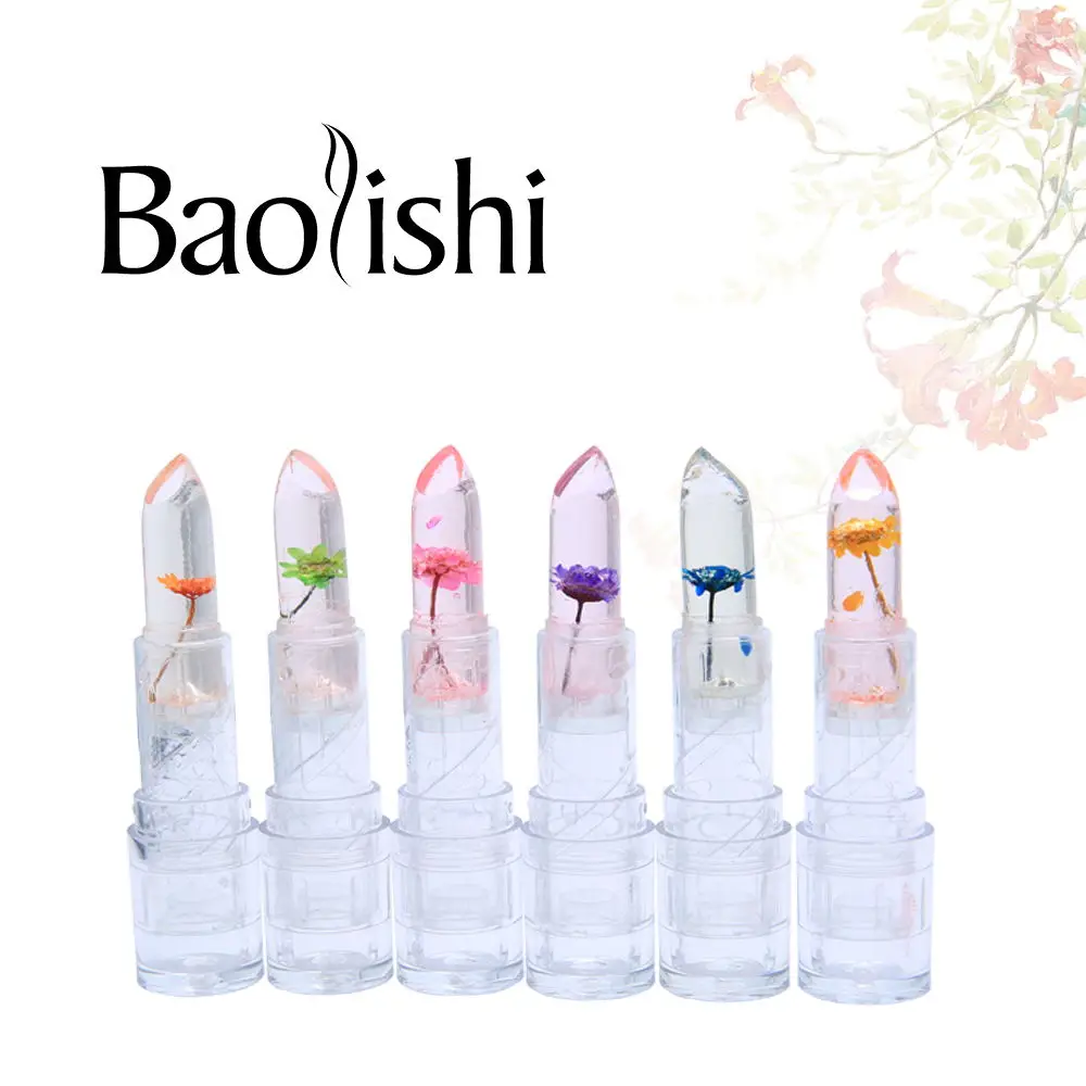 Стойкая помада для губ baolihi с растениями фруктовая эссенция Желейный бальзам