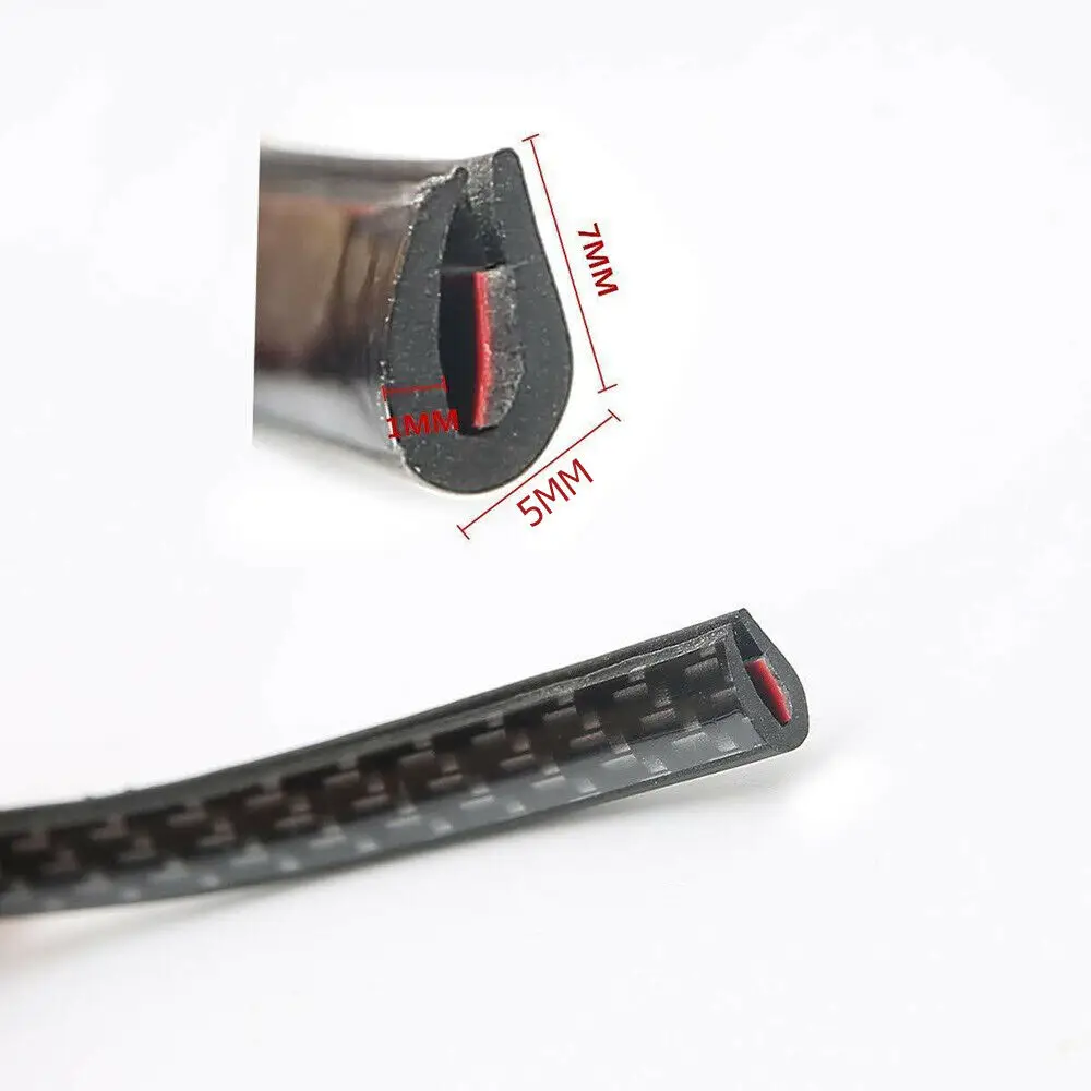 

DIY Sealing Door Strip Window Accessories Edge Guard Seal Trim Molding Carbon Fiber